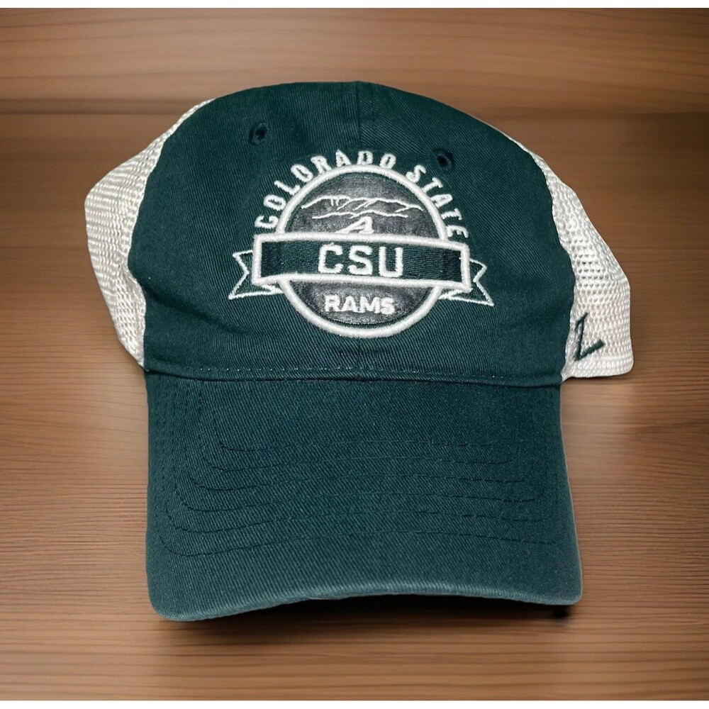 Colorado State University Rams Hat Trucker Cap Green White Mesh Unisex One Size